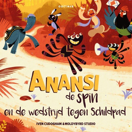 Anansi de spin en de wedstrijd tegen Schildpad